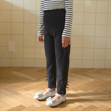 【大人気カラー再入荷】【ともパン】リボンリボンストレートパンツ