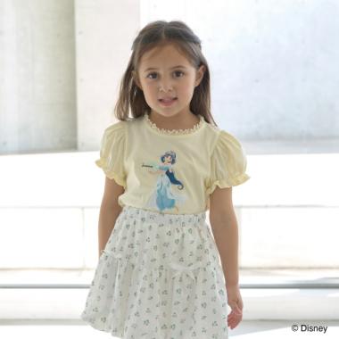 【大人気カラー再入荷】【Disney Princess】【ソフトコットン】アソートリボン付きパフTシャツ