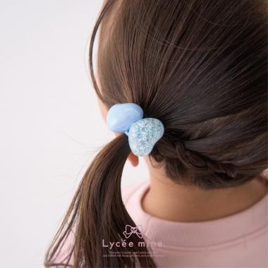 【Lycee mine バレエシリーズ】ラメハートヘアゴム2Pセット