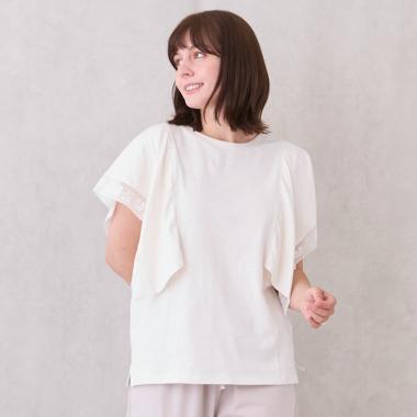 【接触冷感/リンク】レースTシャツ
