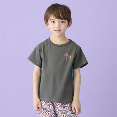 脇ラインゼブラ半袖Tシャツ