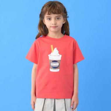 ドリンク恐竜ギミック半袖Tシャツ