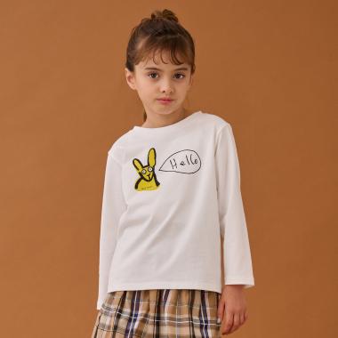 落書きラビット長袖Tシャツ