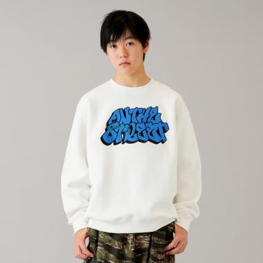 【毛玉になりにくいしっかり暖か素材】裏起毛・アップリケ刺繍ビッグトレーナー