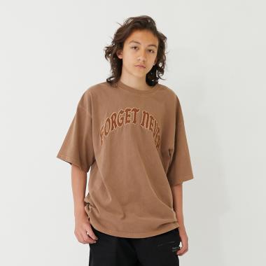 【大人向けサイズあり】【FORGETNEVER】ヘビーウェイトピグメント加工アップリケTシャツ
