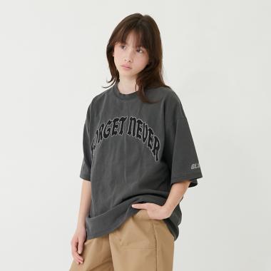 【大人向けサイズあり】【FORGETNEVER】ヘビーウェイトピグメント加工アップリケTシャツ