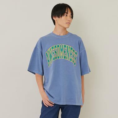 【ヘビーウェイト天竺】ピグメントカレッジロゴTシャツ
