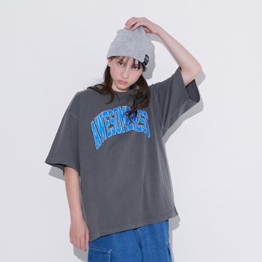 【ヘビーウェイト天竺】ピグメントカレッジロゴTシャツ
