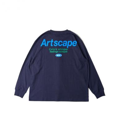 ポケットロゴプリント長袖Tシャツ