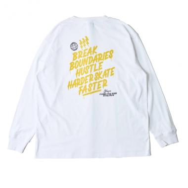 バックリフレクタープリント長袖Tシャツ