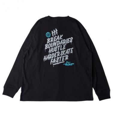 バックリフレクタープリント長袖Tシャツ