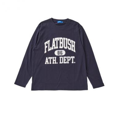 【プチプラ】フロントカレッジロゴ長袖Tシャツ