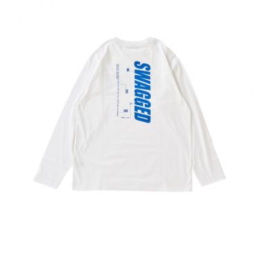 【プチプラ】バックバーチカルロゴプリント長袖Tシャツ