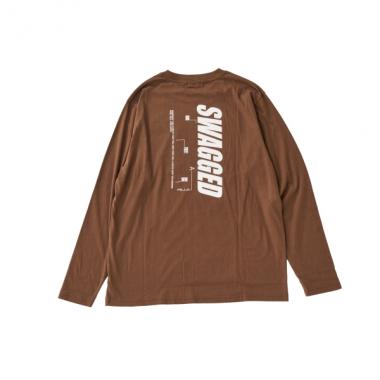 【プチプラ】バックバーチカルロゴプリント長袖Tシャツ