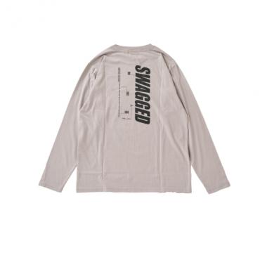 【プチプラ】バックバーチカルロゴプリント長袖Tシャツ