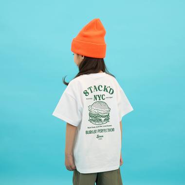 【SKIT0LY】【接触冷感】ハイクールコットン・ジャンクフードプリント半袖Tシャツ