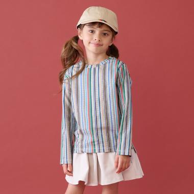 ランダムストライプ長袖Tシャツ