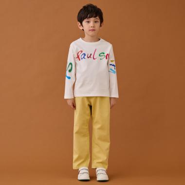 バックプリントデニムロングパンツ