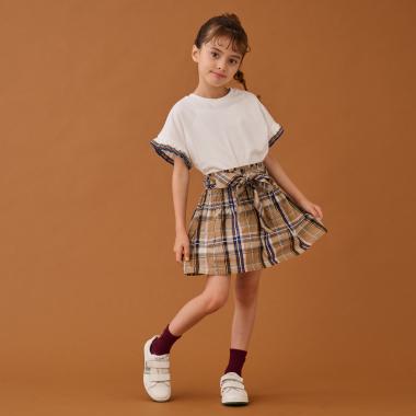 チェック柄シャーリングスカート