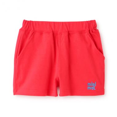 【防汚撥水】ワンポイント刺しゅう4分丈パンツ