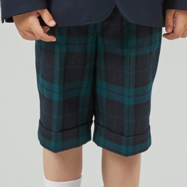 KPBOY(ケーピーボーイ)チェックストレッチハーフパンツ(110～130)