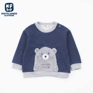 KPBOY(ケーピーボーイ)クマポケット付きトレーナー(80～110)