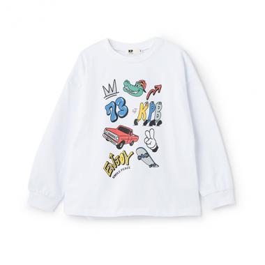 KPBポッププリント長袖Tシャツ