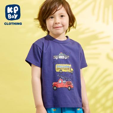 働くくるまプリント半袖Ｔシャツ