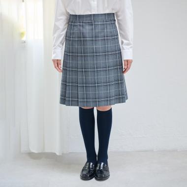 【予約商品/9月中旬～下旬お届け予定】【卒服】【洗える】サイドプリーツチェックスカート