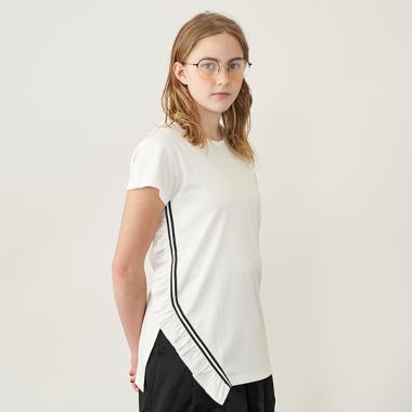 【AMI】ラインフリルTシャツ