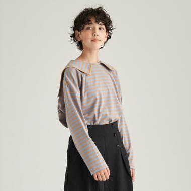 【AMI】セーラーカラーロングスリーブカットソー