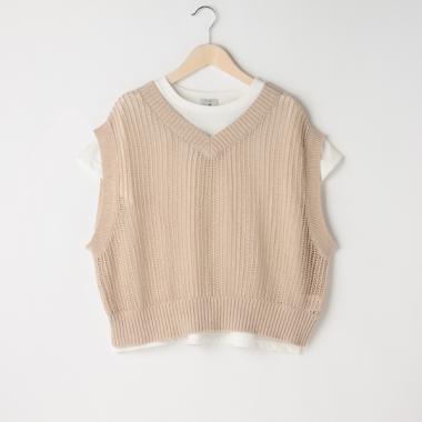【AMI】メッシュベスト＆Tシャツセット