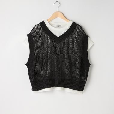 【AMI】メッシュベスト＆Tシャツセット