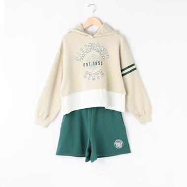 裏毛パーカ＆キュロットセットアップ