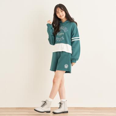裏毛パーカ＆キュロットセットアップ