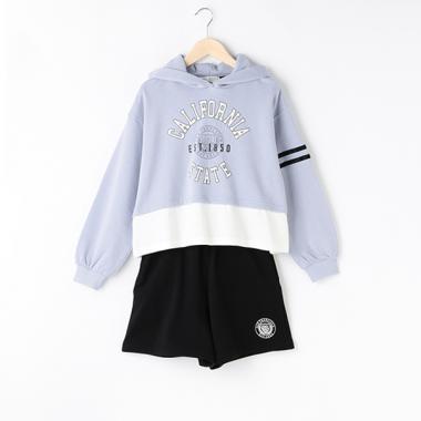 裏毛パーカ＆キュロットセットアップ