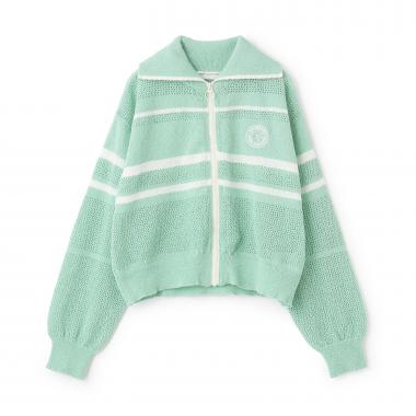 メッシュニットZIPカーディガン