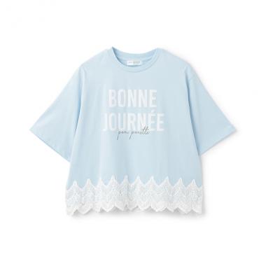 【接触冷感】レース使いTシャツ