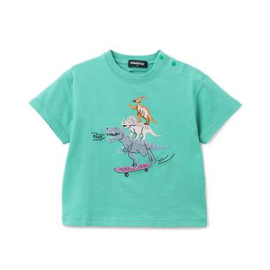 スケボー恐竜半袖Tシャツ