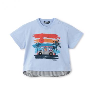 サンセットカー半袖Tシャツ