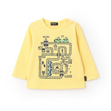 【人気商品再入荷】【直営店で取り扱い無し】電車マッププリント長袖Tシャツ