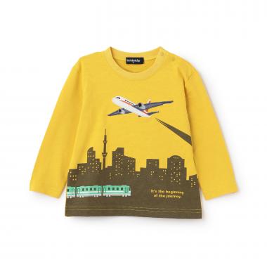 5343206：空の旅長袖Tシャツ