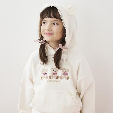 クマアップリケ　パーカ