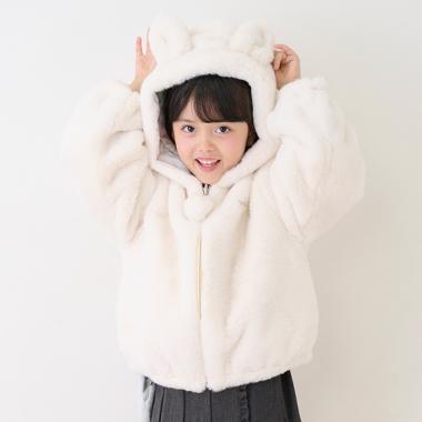 リバーシブルどうぶつ　フェイクファーブルゾン