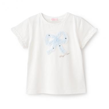 フリルリボン　半袖Tシャツ