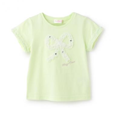 フリルリボン　半袖Tシャツ