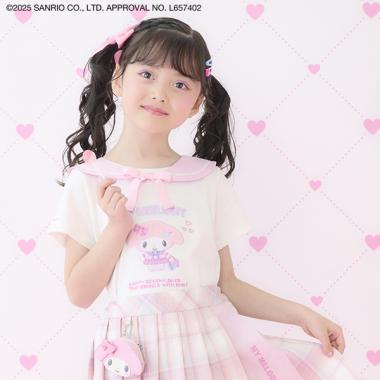 【マイメロディ・シナモロール】セーラー衿つきTシャツ
