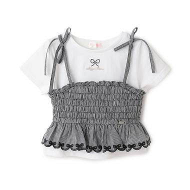 カットワークキャミチュニック＆Tシャツセット