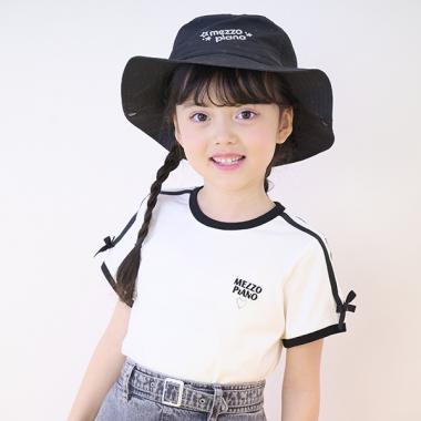 袖ラインリボン　半袖Tシャツ