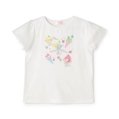 フルーツシャーベットアップリケ　半袖Tシャツ